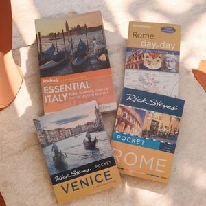 Group Of Italy Venice & Rome Travel Books - Fodors Frommers Rick Steve's